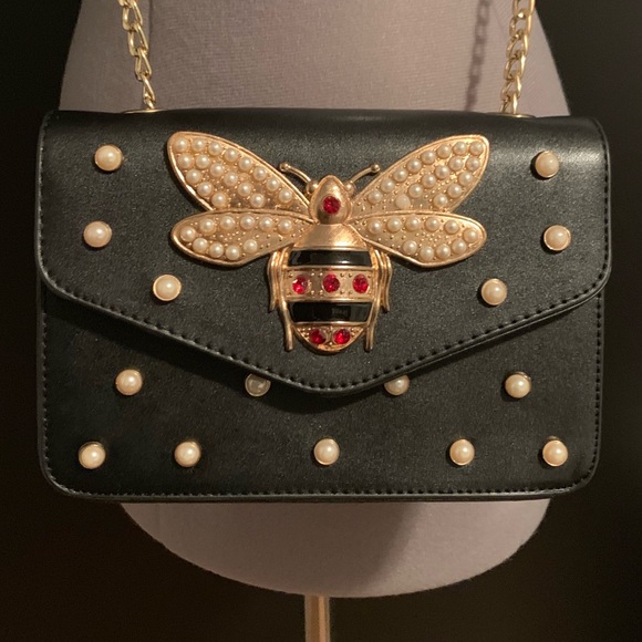 Handbags - Queen Bee pearl embellished crossbody